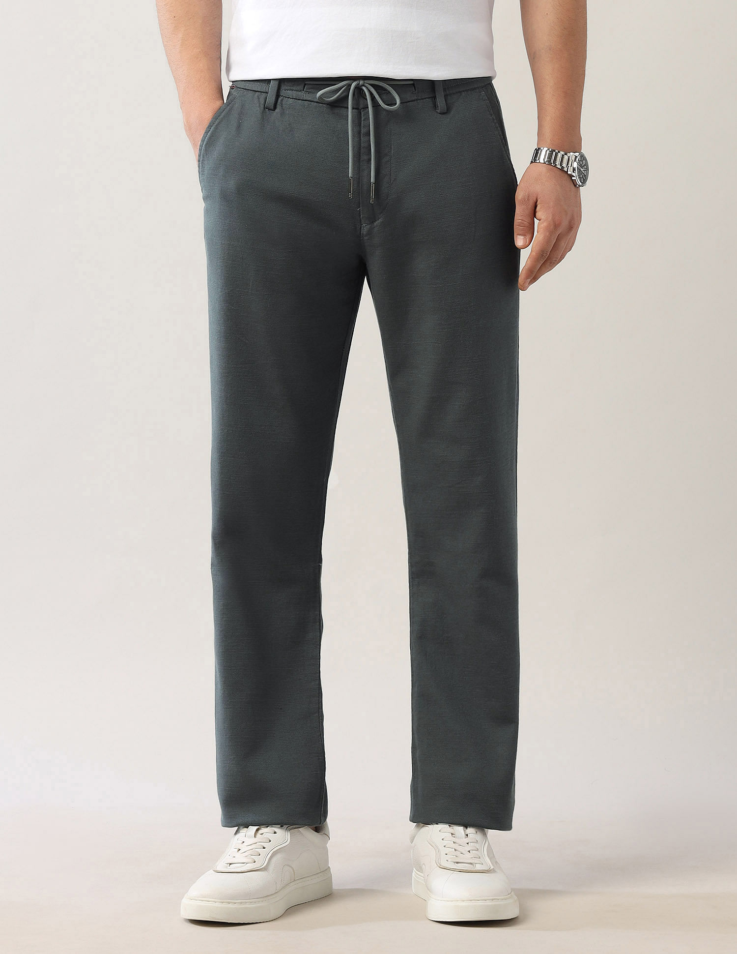 Arrow Sport Straight Fit Night Is Young Trousers