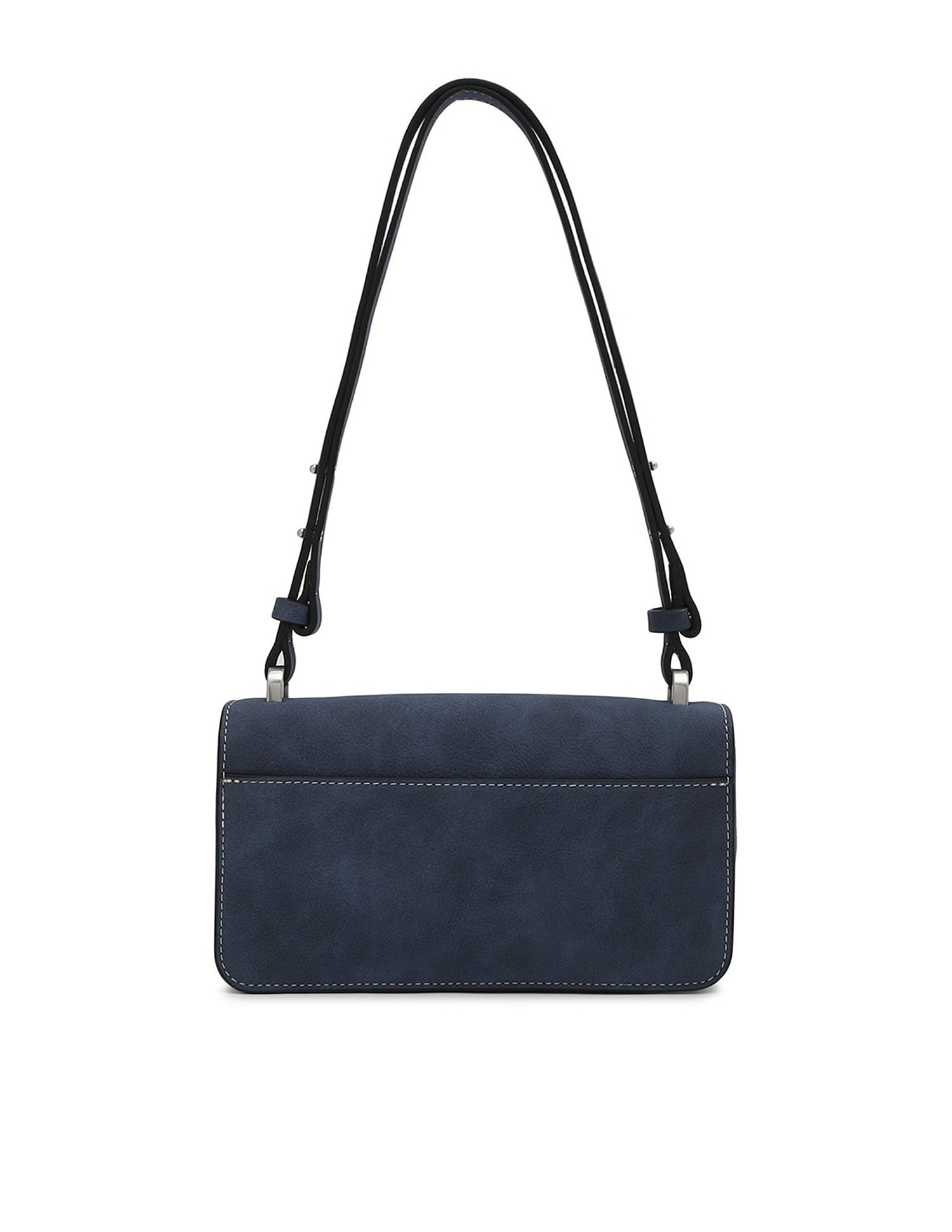 Tommy Hilfiger Solid Blue Pu Shoulder Bag