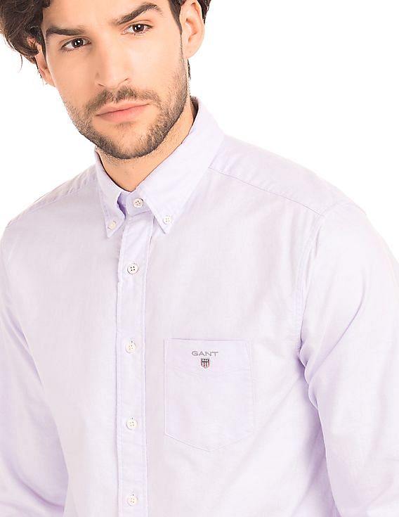 Buy Gant Men Solid Regular Fit Oxford Shirt - NNNOW.com