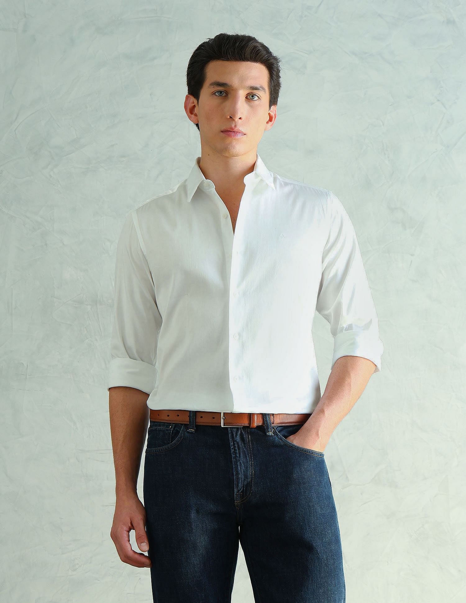 Arrow Newyork Slim Fit Smart Satin Shirt