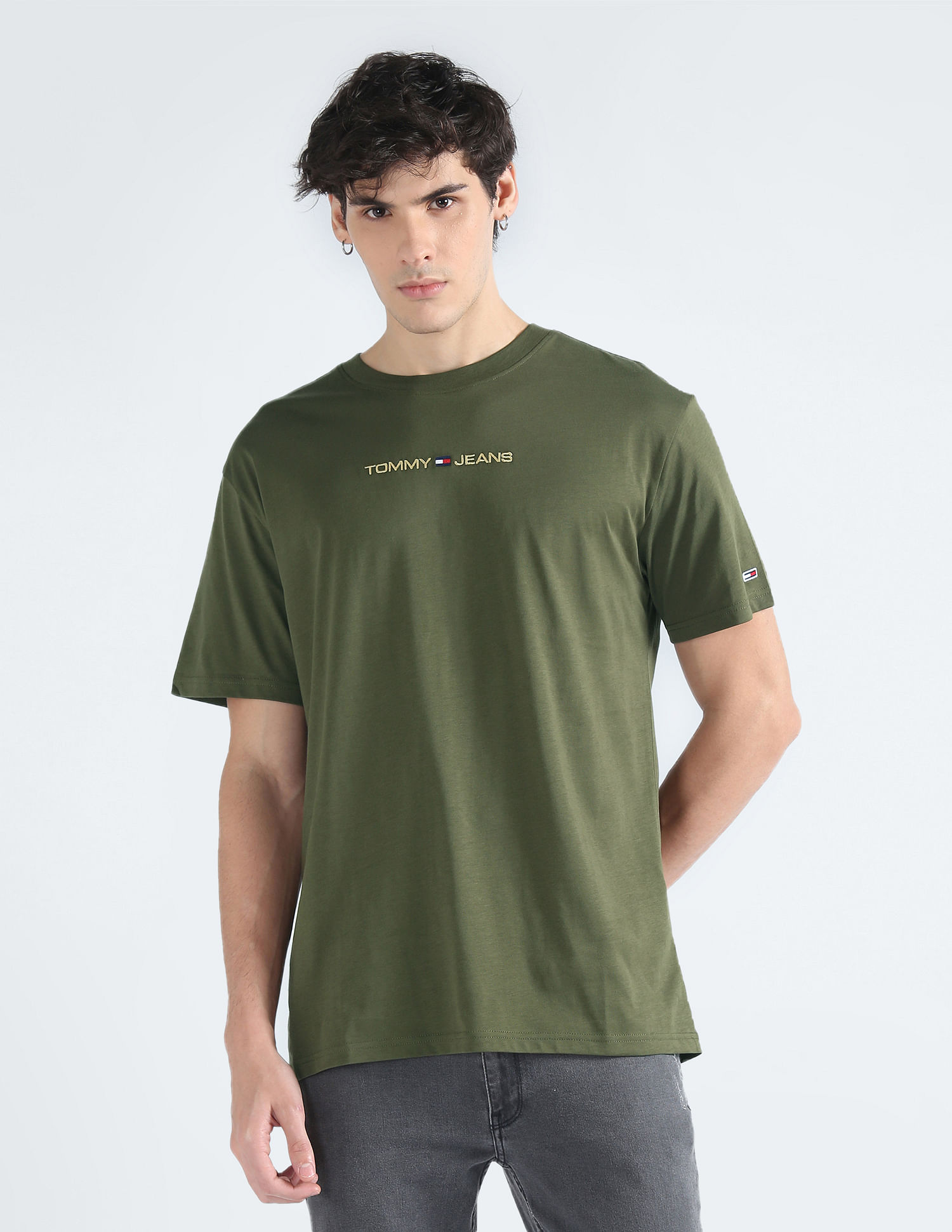 Tommy Hilfiger Organic Cotton Gold Linear T-Shirt