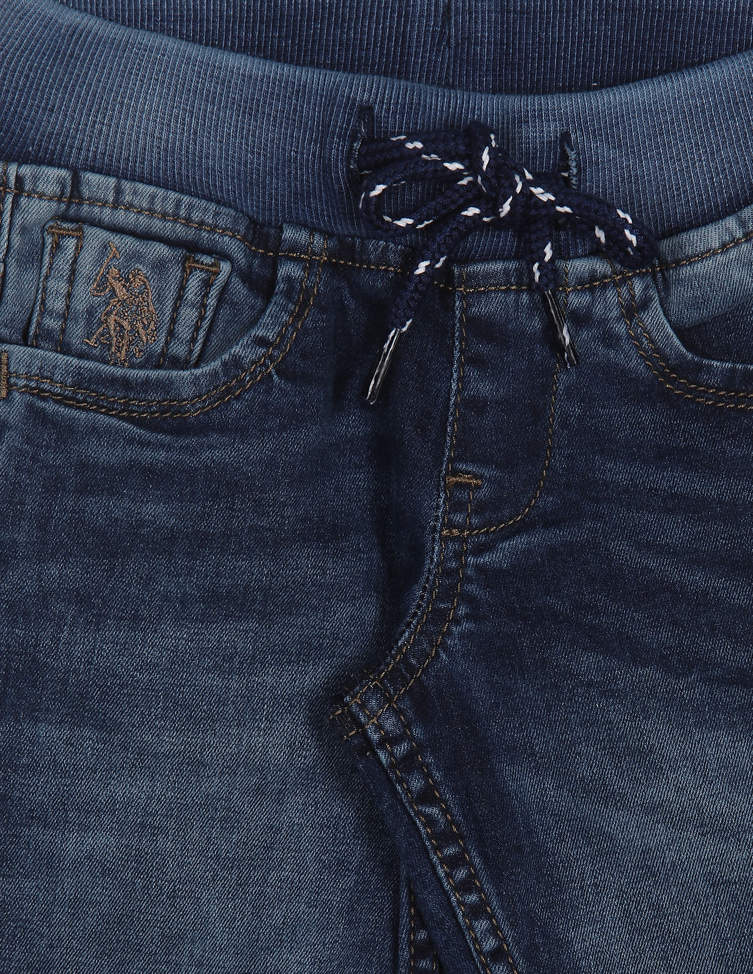 U.S. Polo Assn. Kids Elasticised Waist Relaxed Fit Jeans