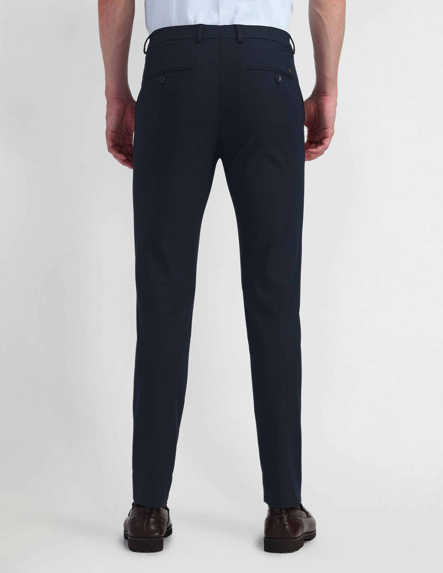 Arrow Slim Fit Mid Rise Trousers