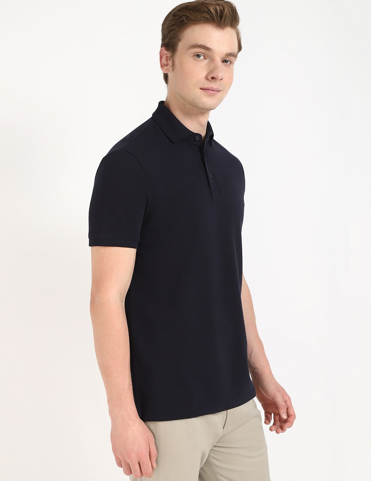 Tommy Hilfiger Solid Regular-Fit Cotton Polo Shirt
