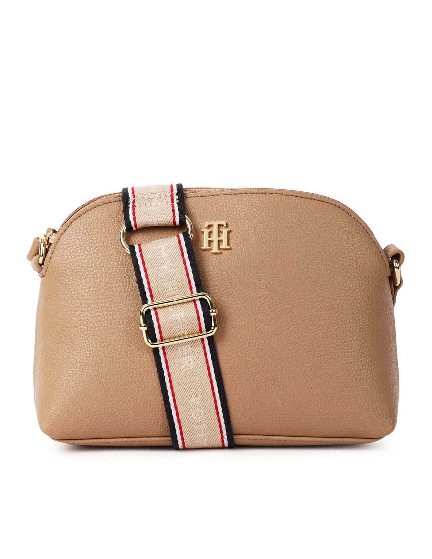 Buy Tommy Hilfiger Striped Strap PU Sling Bag NNNOW