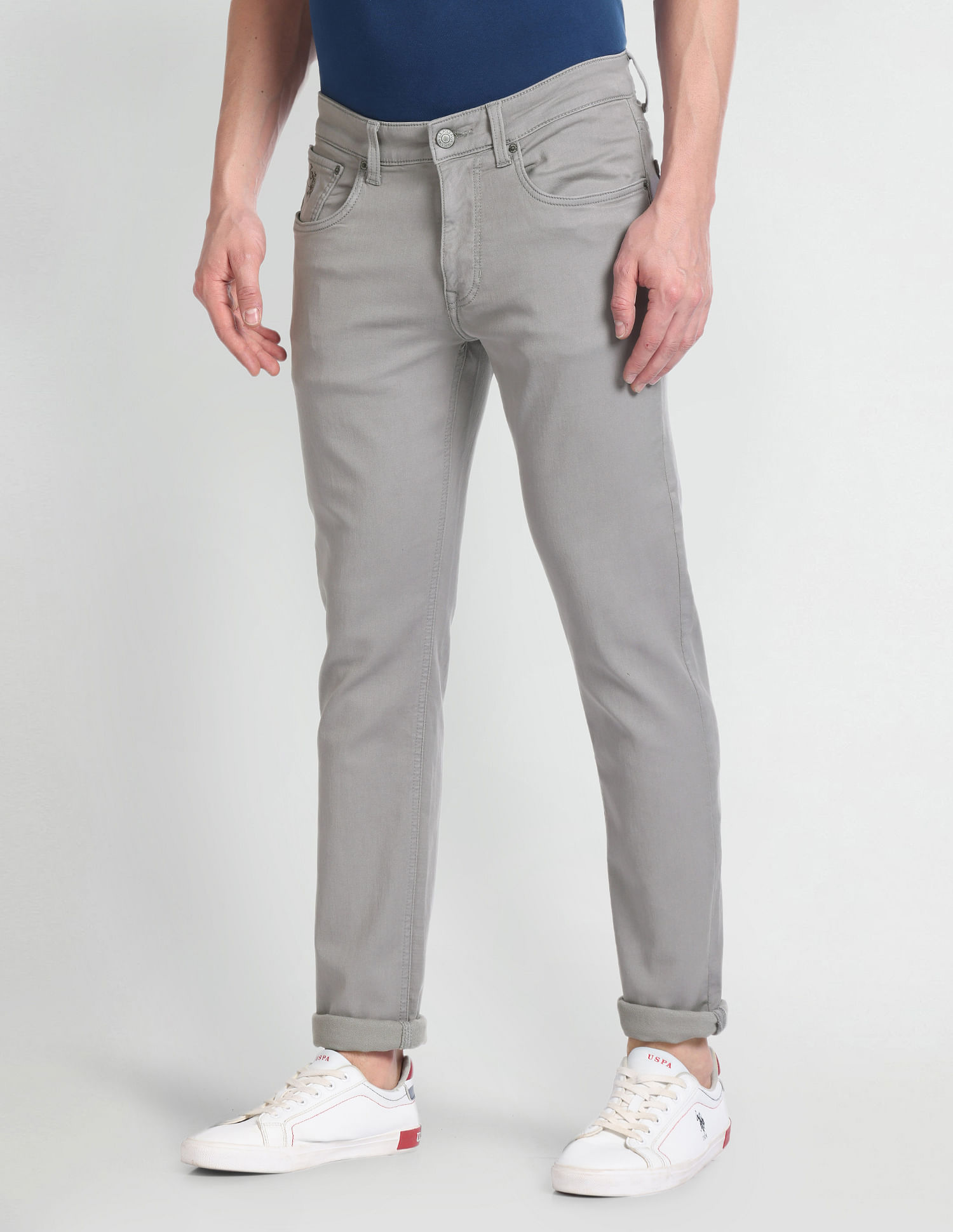 U.S. Polo Assn. Denim Co. Brandon Slim Tapered Fit Grey Jeans