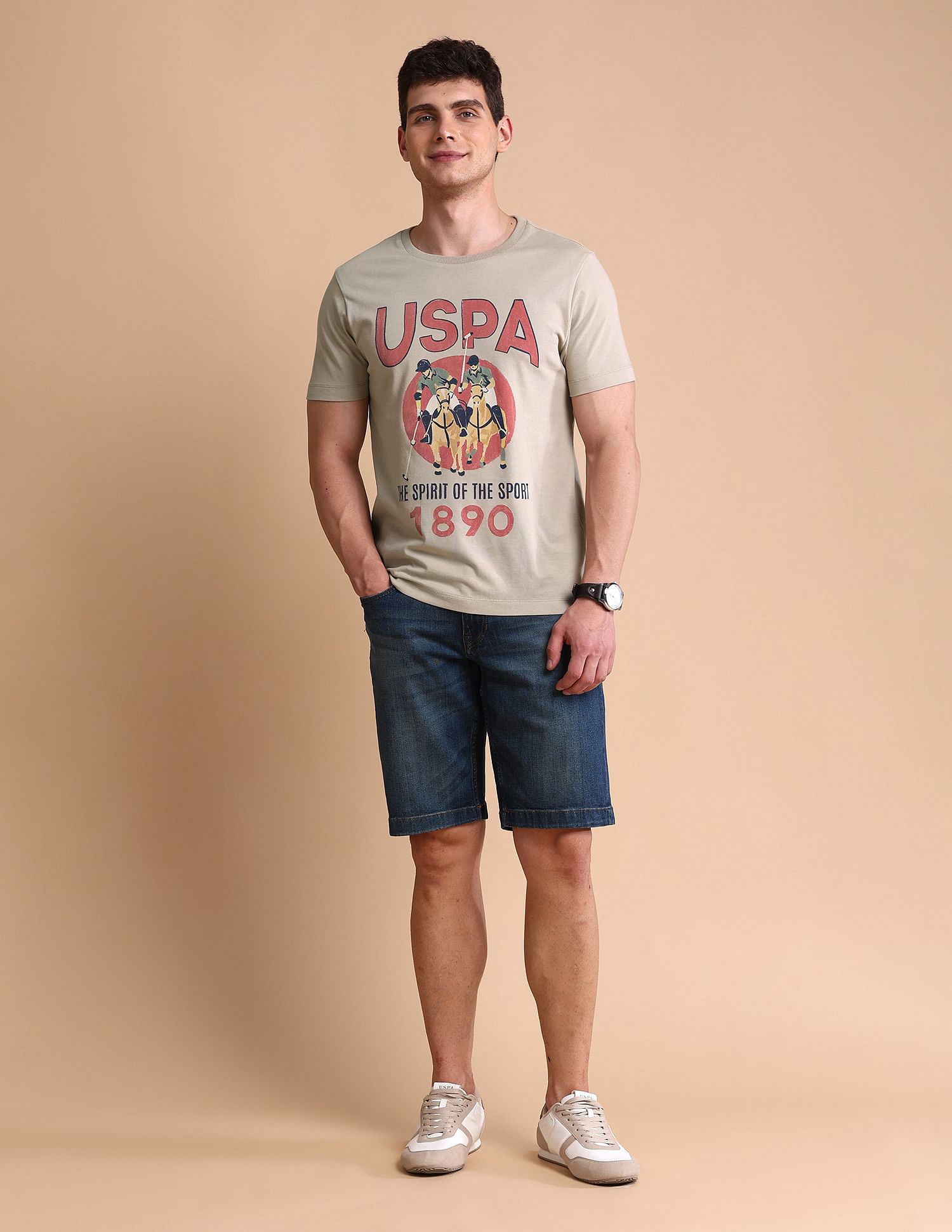 U.S. Polo Assn. Denim Co. Graphic Printed Muscle Fit T-Shirt