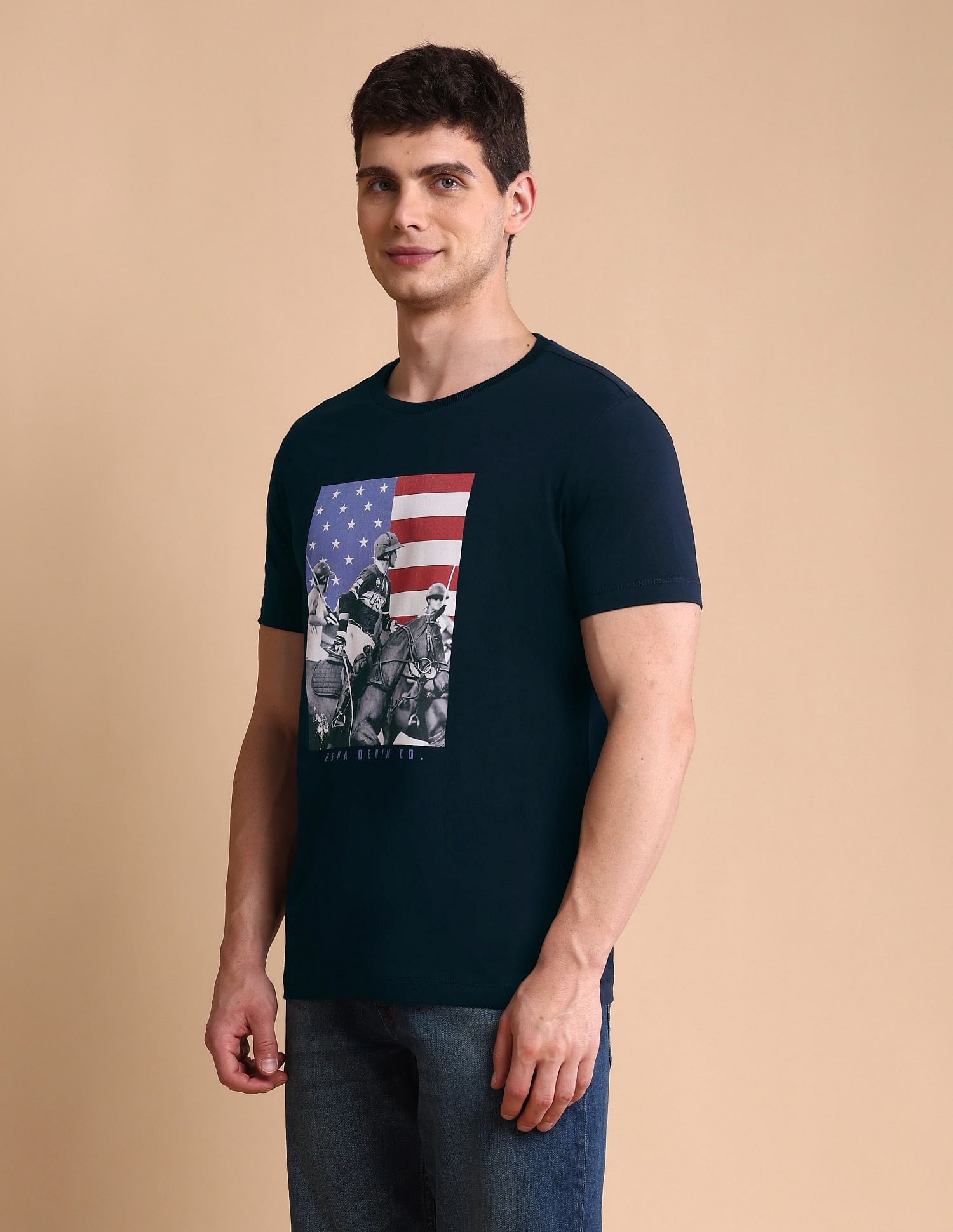 U.S. Polo Assn. Denim Co. Graphic Printed Muscle Fit T-Shirt