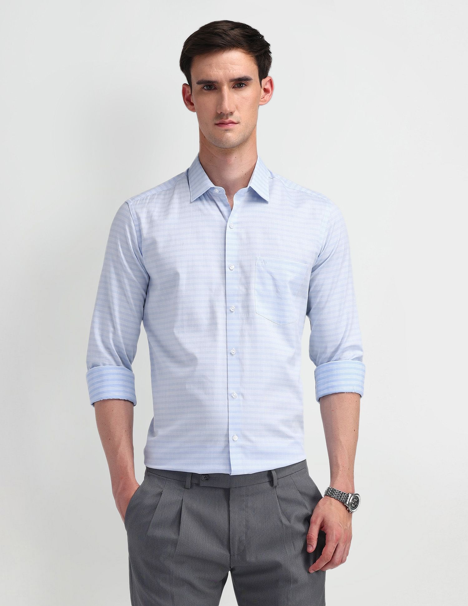 Arrow Plaid Checked Cotton Shirt