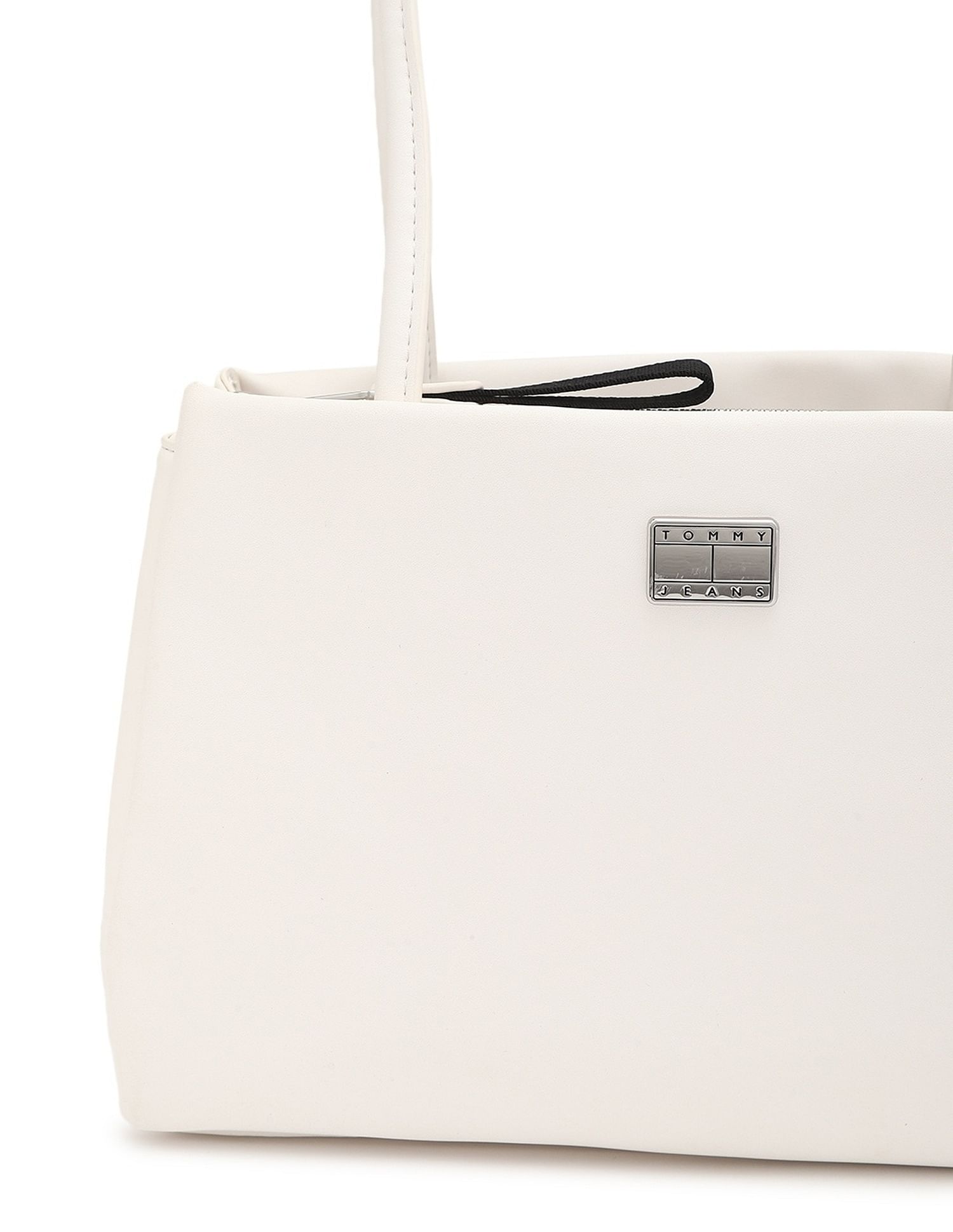 Tommy Hilfiger Solid White Pu Shoulder Bag