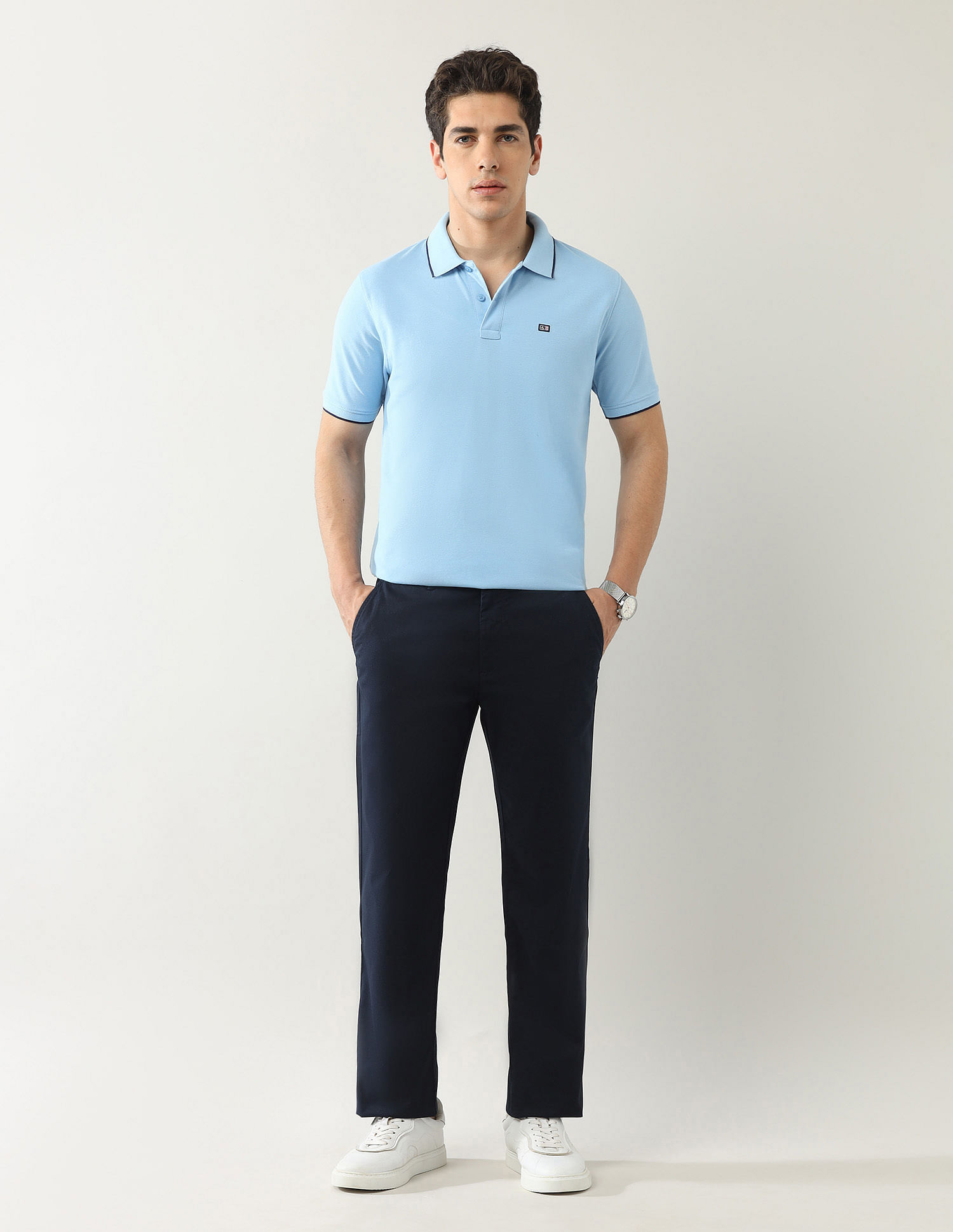 Arrow Sport Mid Rise Autopress Flx Trousers