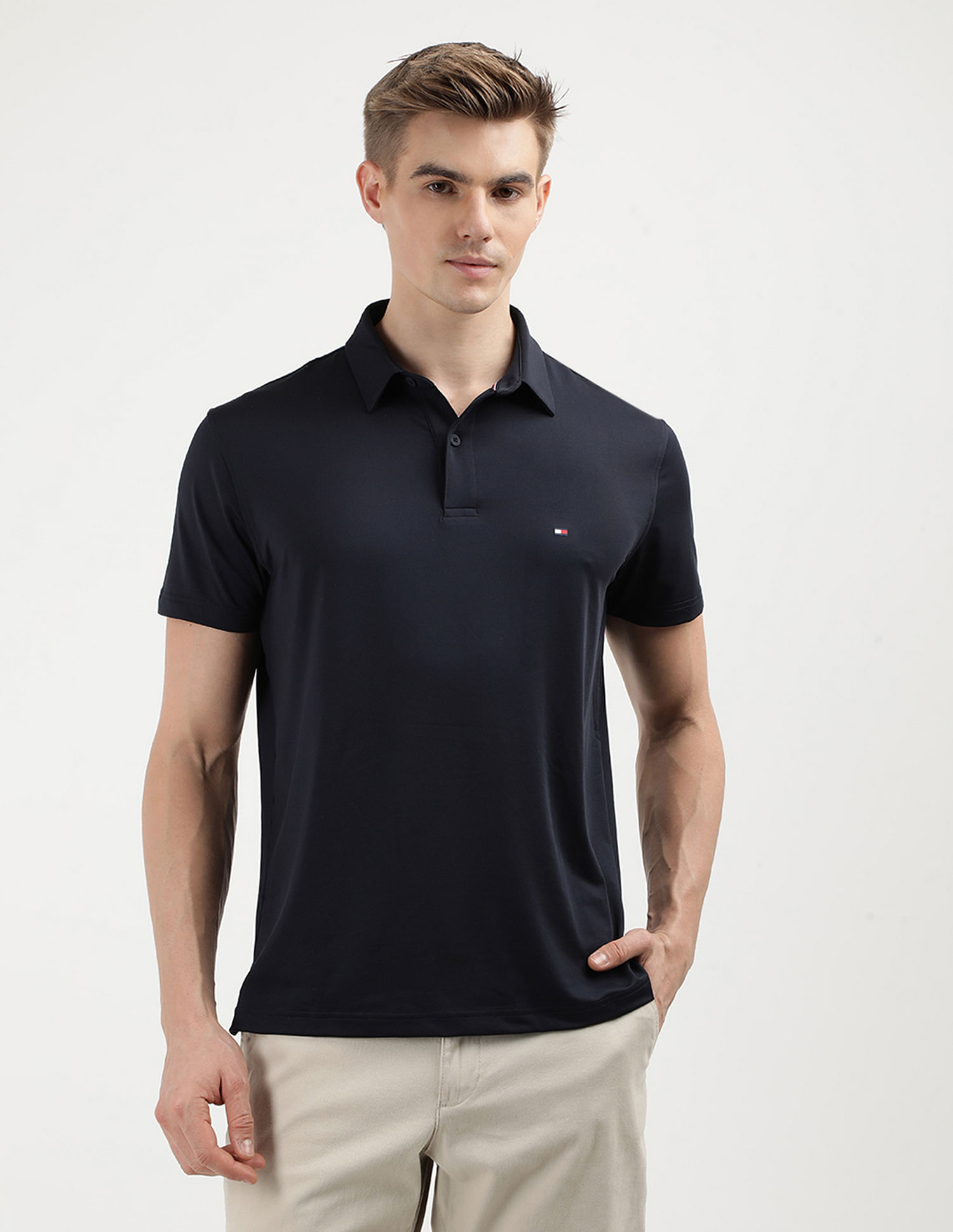 Tommy Hilfiger Short Sleeve Solid Polo Shirt
