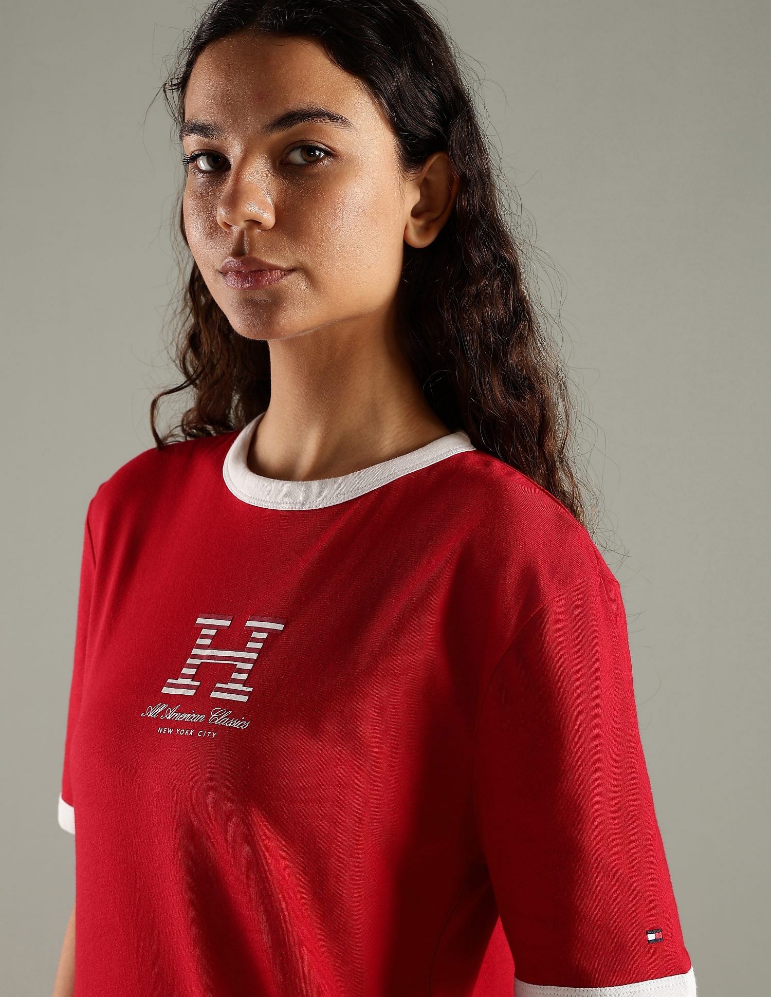 Tommy Hilfiger Printed Regular Fit Cotton T-Shirt