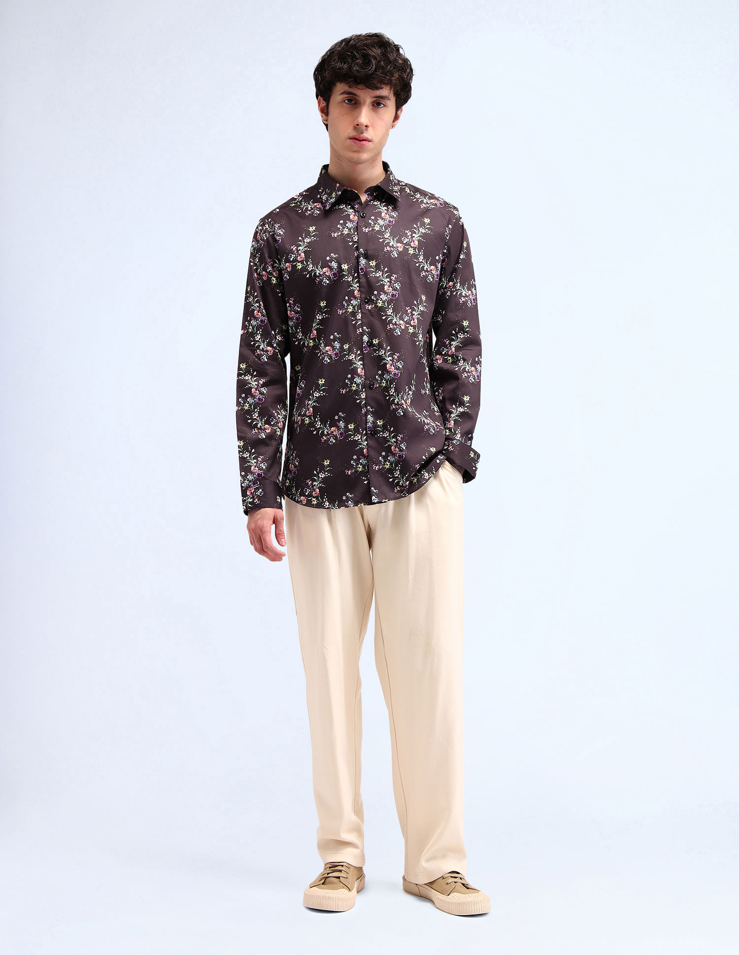 Flying Machine Slim Fit Floral Shirt