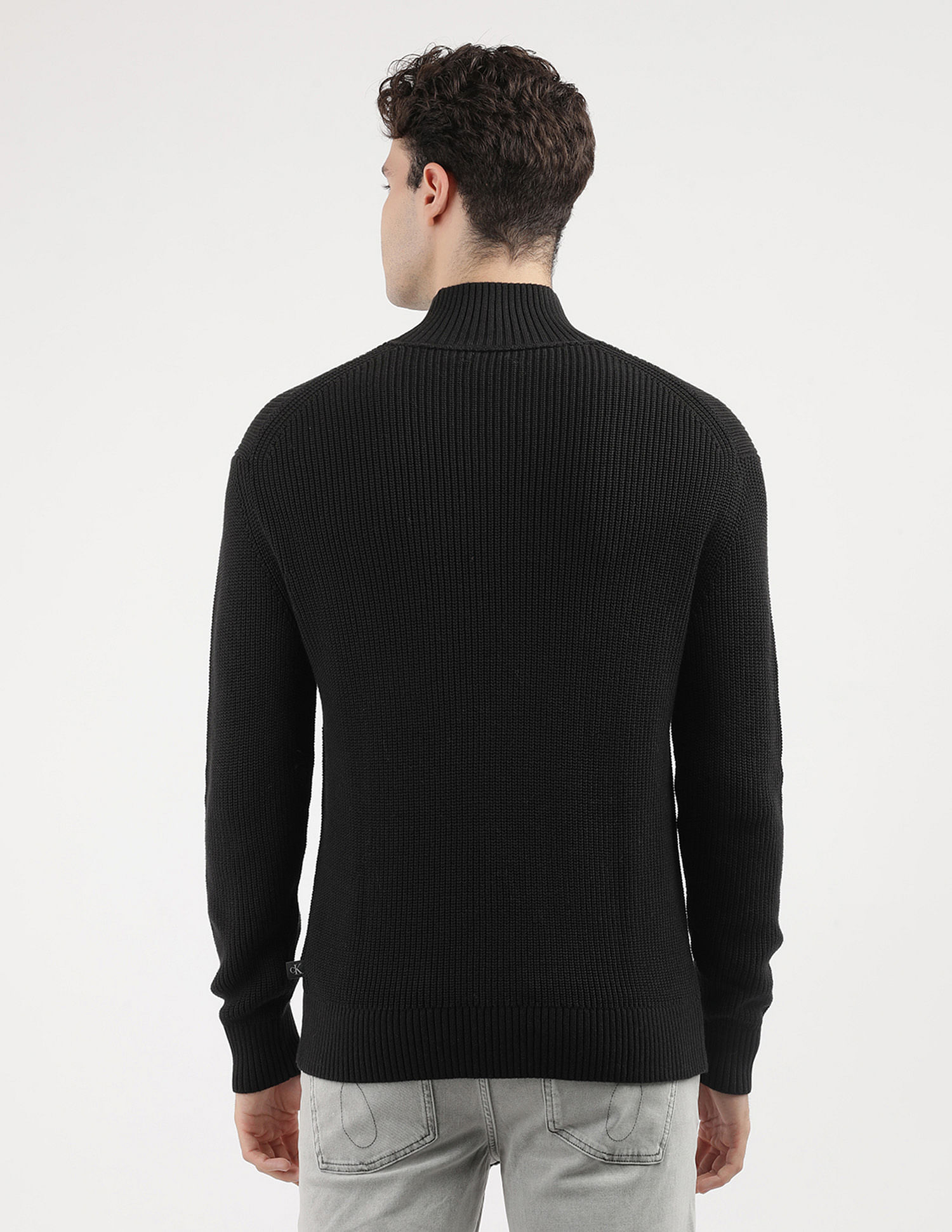 Calvin Klein Jeans Mixed Stitch High Neck Sweater