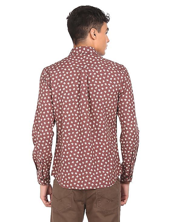 U.S. Polo Assn. Spread Collar Printed Casual Shirt