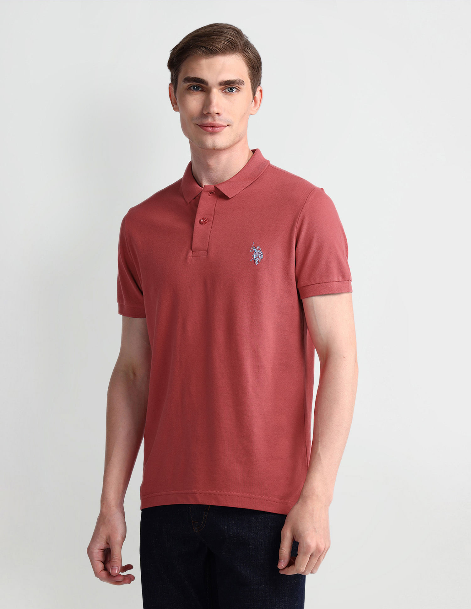U.S. Polo Assn. Denim Co. Muscle Fit Solid Polo Shirt