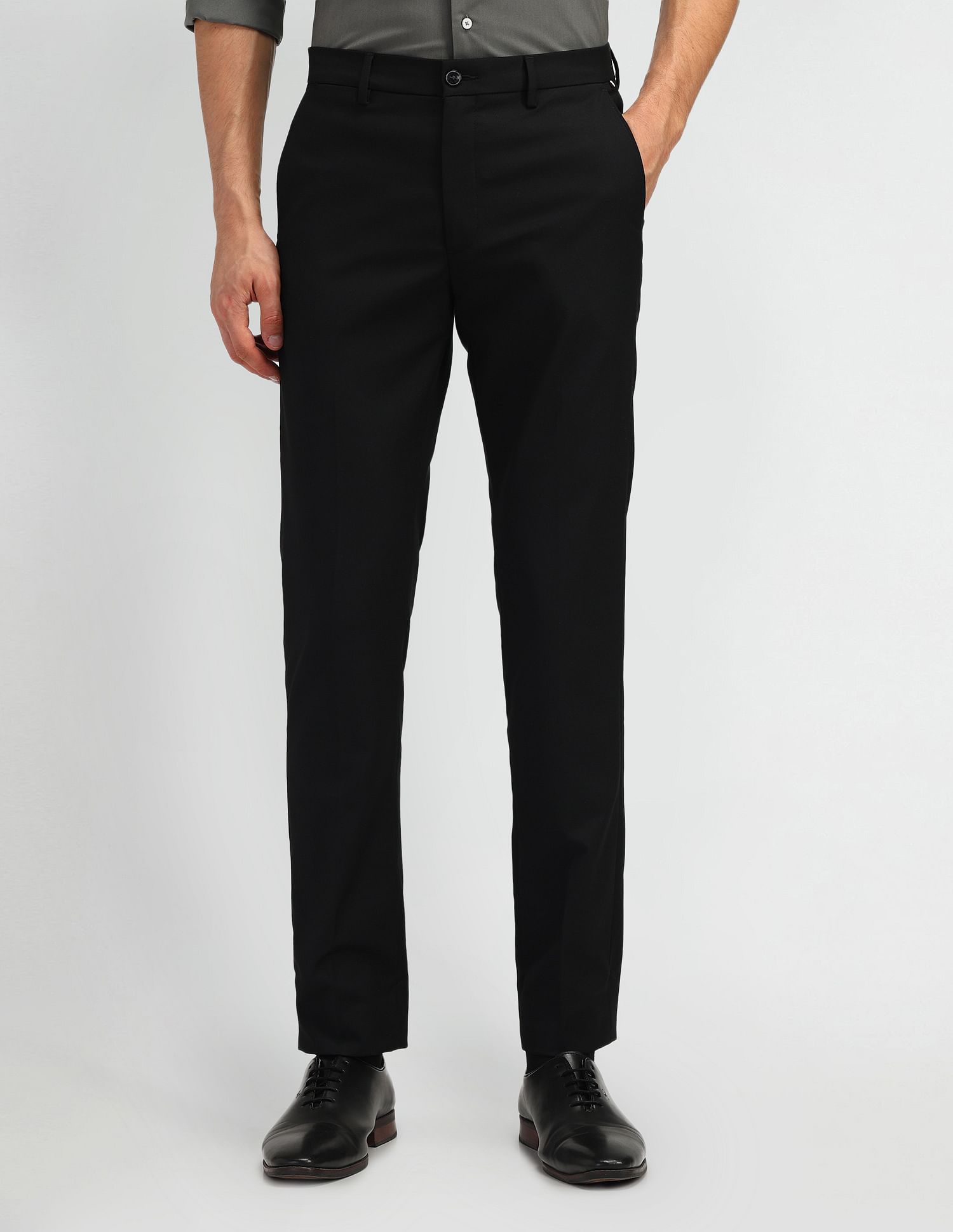 Arrow Newyork Slim Fit Mid Rise Trousers