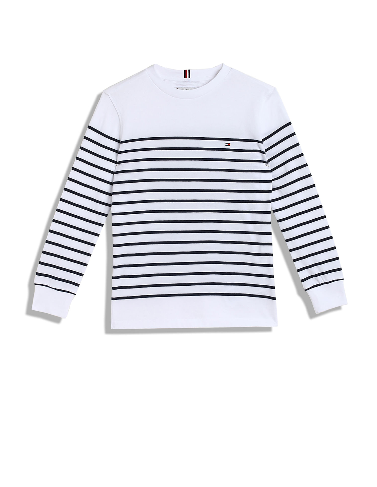 Tommy Hilfiger Boys Blue Horizontal Striped T-Shirt