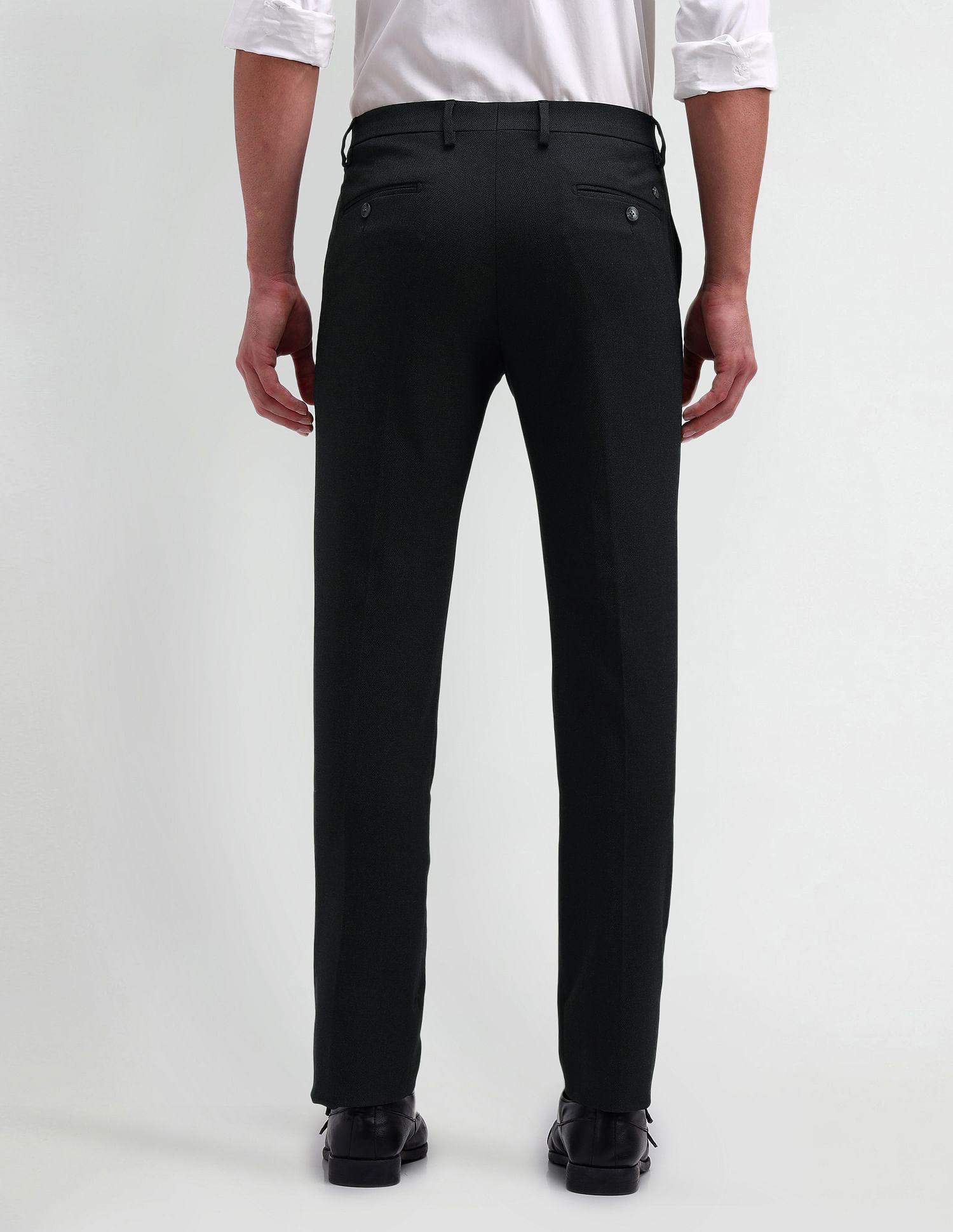 Arrow Denver Slim Fit Solid Trousers