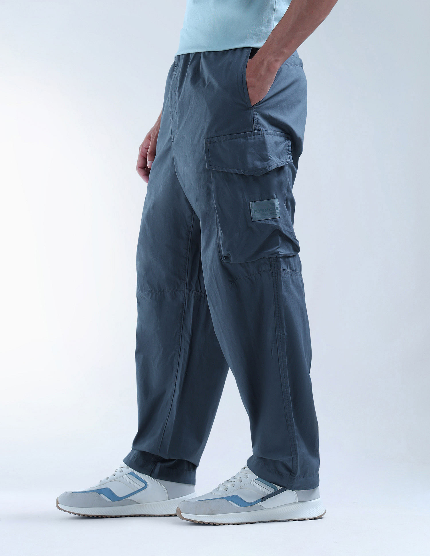 Flying Machine Cobain Loose Fit Solid Cargos