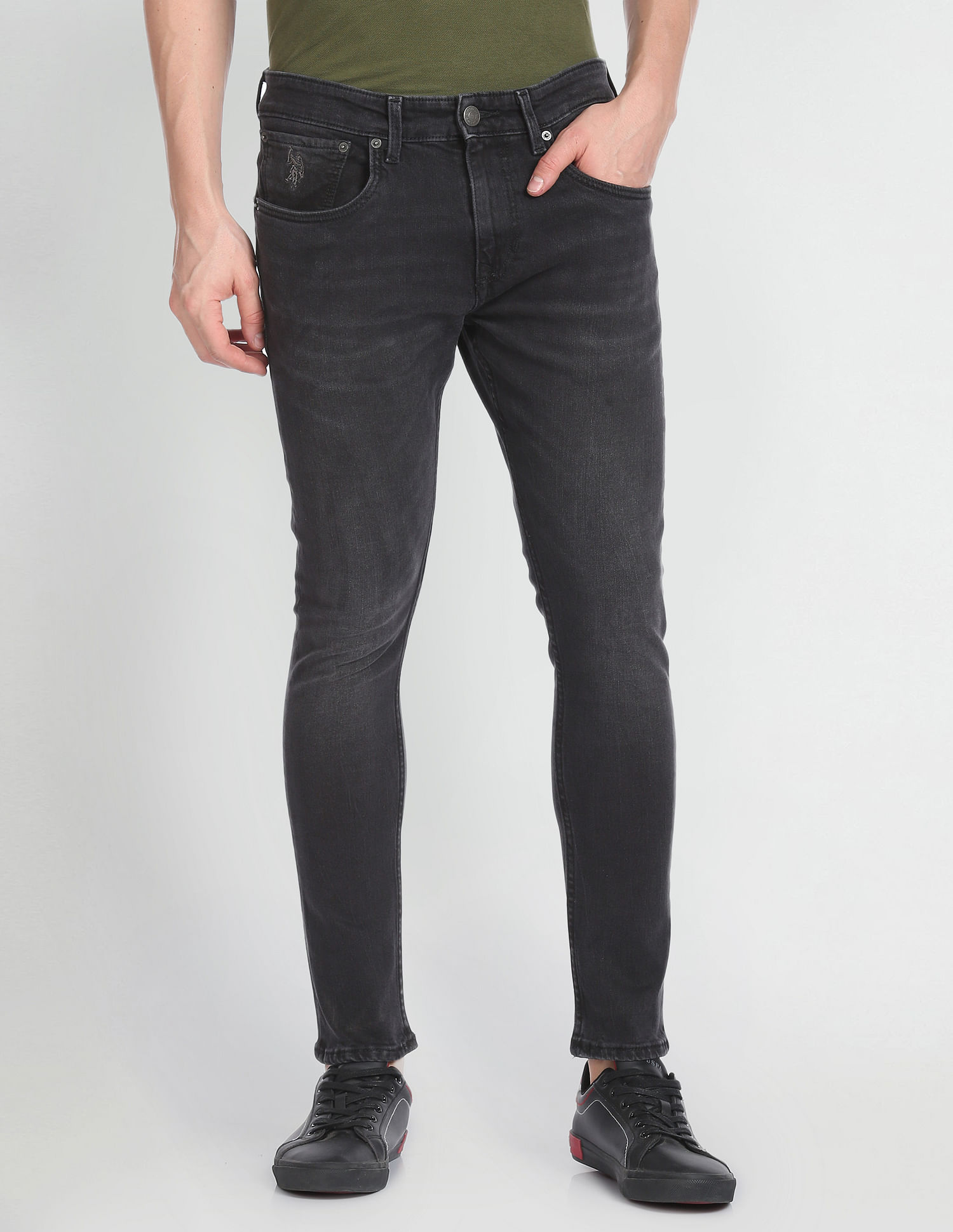 U.S. Polo Assn. Denim Co. Henry Tapered Cropped Fit Black Jeans