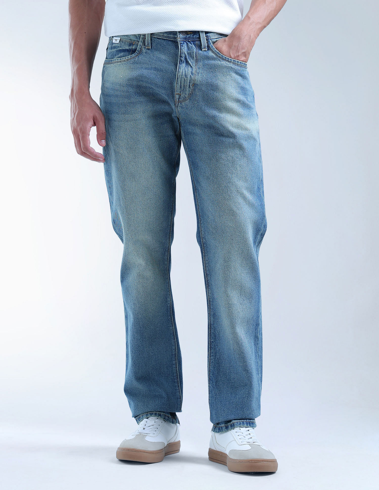 Flying Machine Freddie Slim Straight Fit Mrtf Jeans