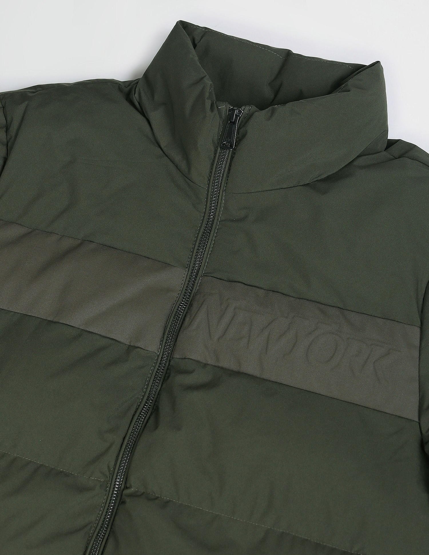 Reflective Puffer Jacket With Contrast Panel | boohooMAN USA