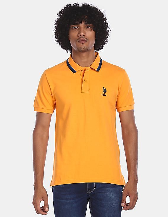 Polo shop yellow shirt