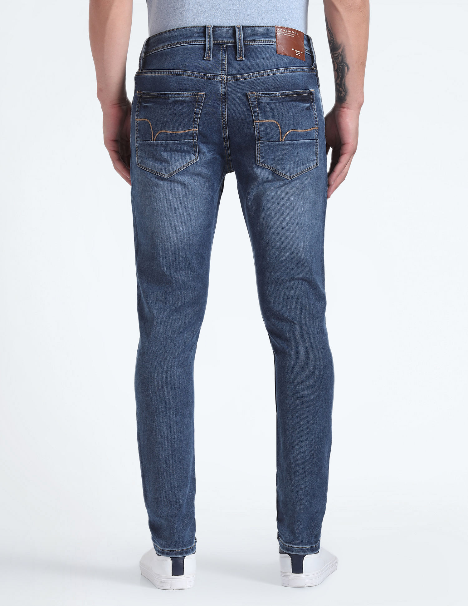 Flying Machine Mid Rise Stone Wash Jeans