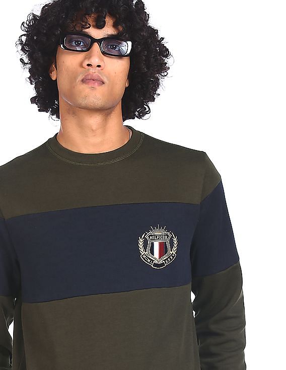 Tommy hilfiger 2024 colour block sweatshirt