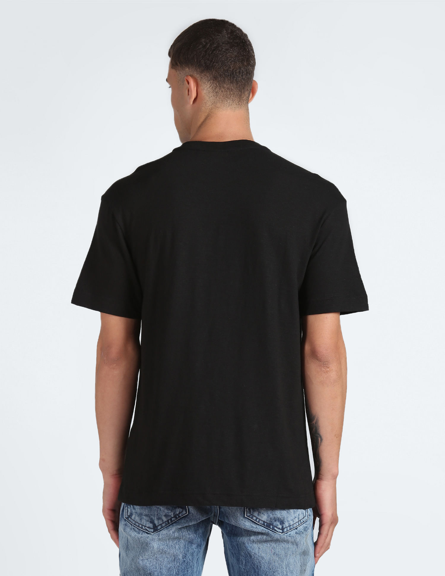 Calvin Klein Cotton Linen Patch Pocket T-Shirt