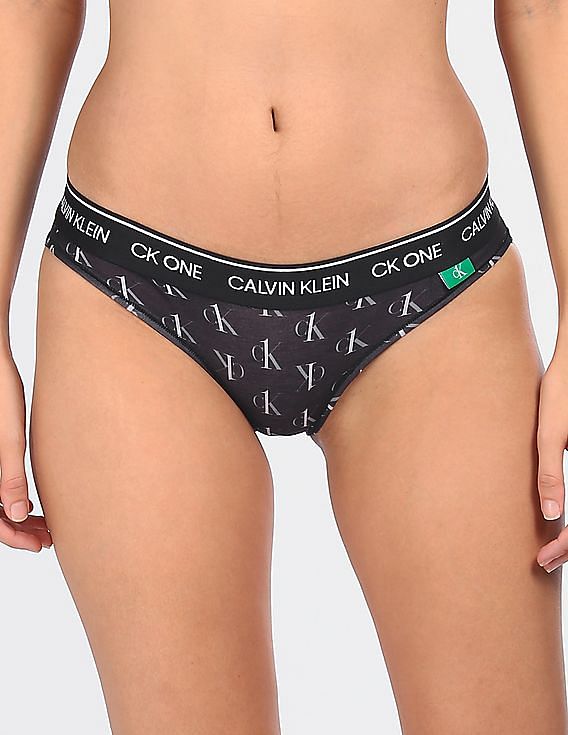 Calvin Klein Underwear, Intimates & Sleepwear, Calvin Klein Ck One Women  Shimmer Glitter Logo Band Black Bikini Panty Qf66820