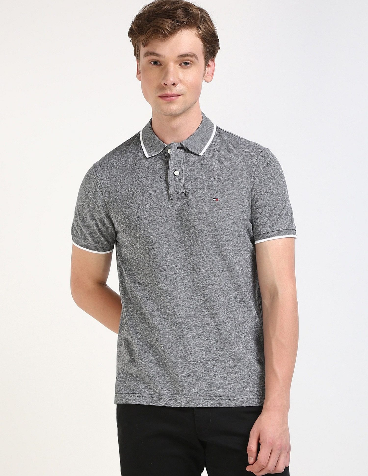 Tommy Hilfiger Printed Regular-Fit Cotton Polo Shirt