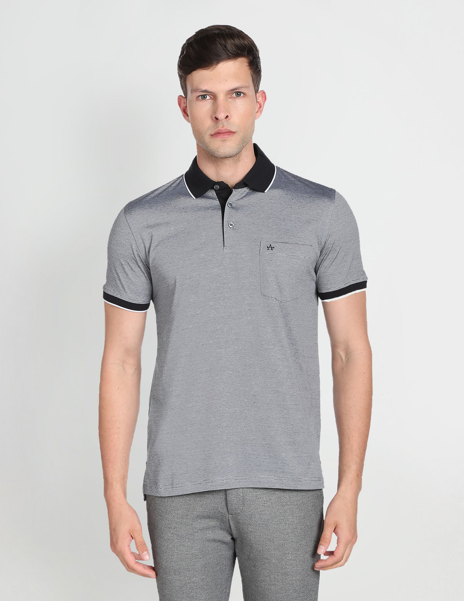 Arrow Horizontal Stripe Polo Shirt