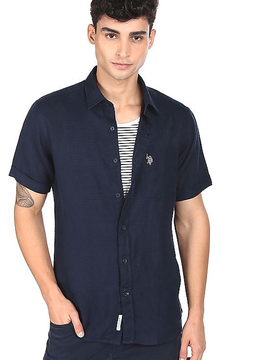 U.S. Polo Assn. Short Sleeve Solid Casual Shirt