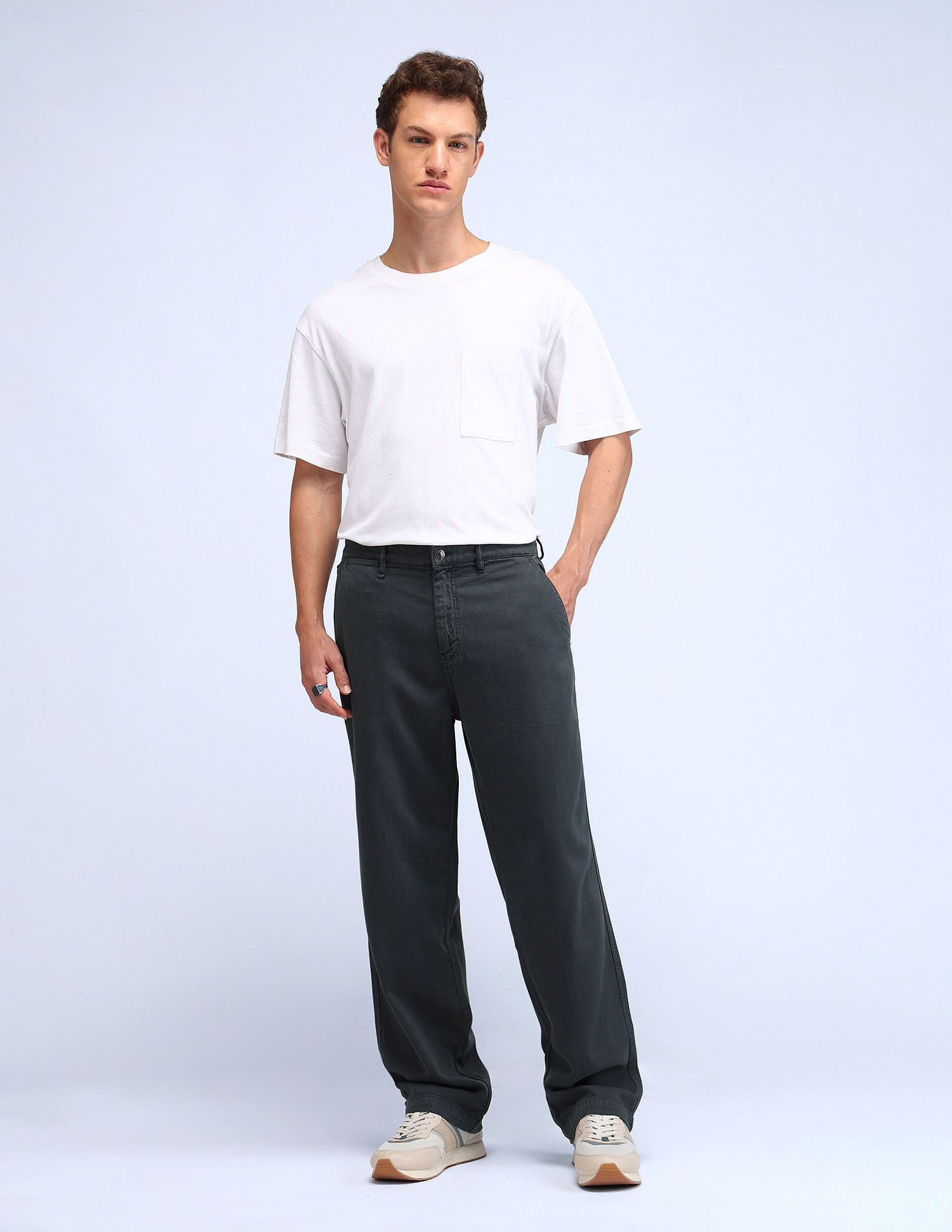 Flying Machine Cobain 90'S Loose Fit Trousers