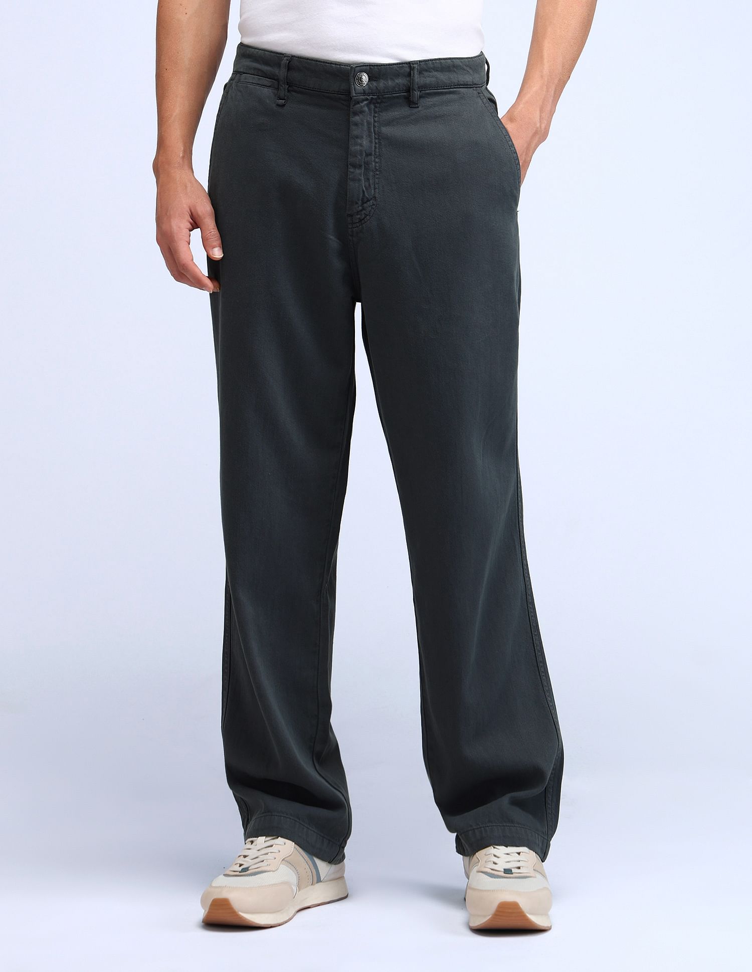 Flying Machine Cobain 90'S Loose Fit Trousers