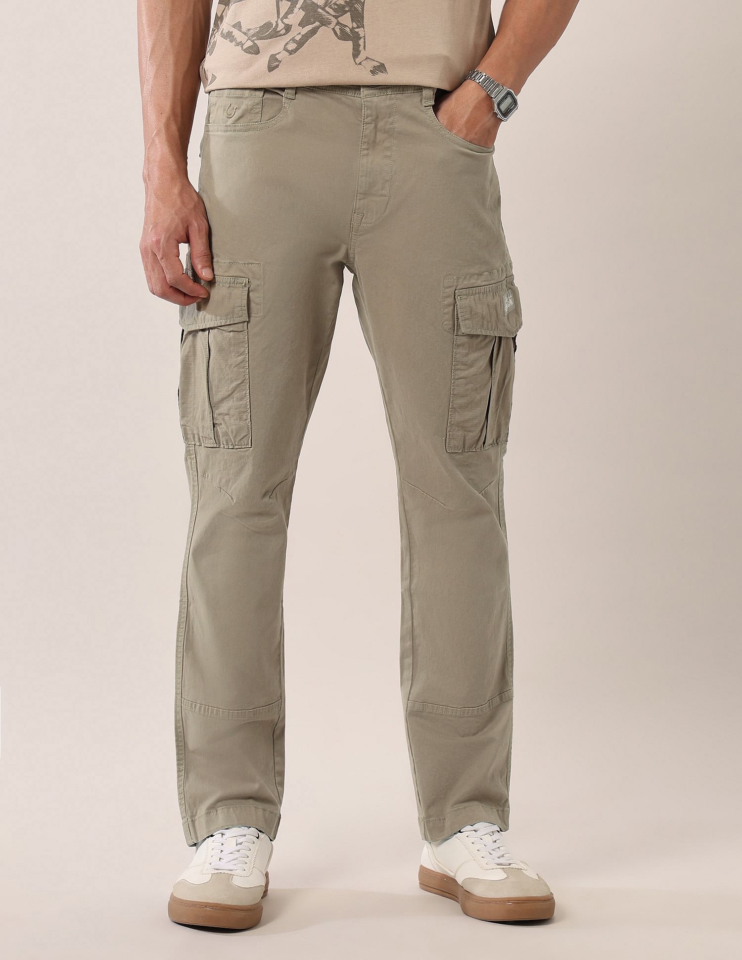 U.S. Polo Assn. Denim Co. Mid Rise Straight Fit Twill Cargos