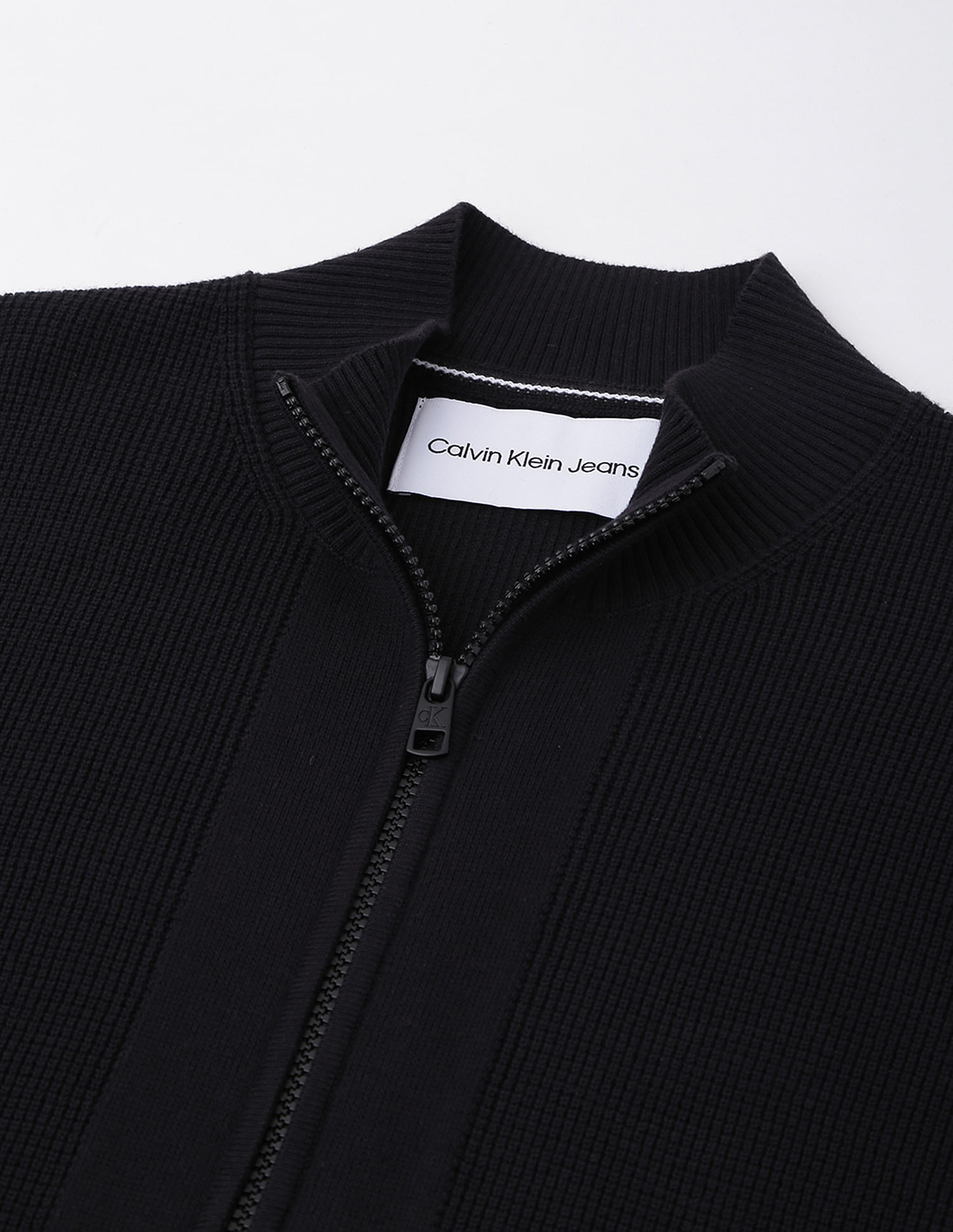 Calvin Klein Stand Neck Logo Badge Sweater