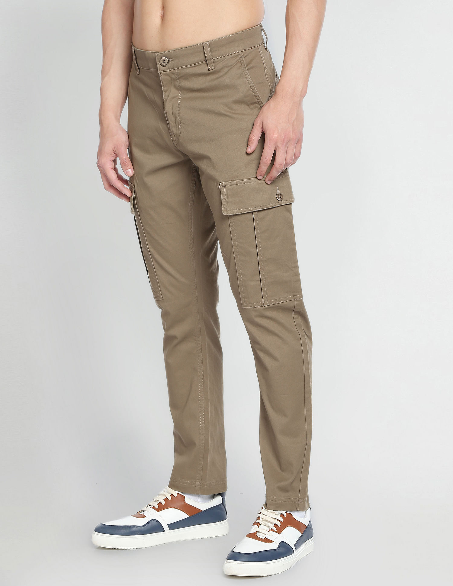 Front Row Stretch Cargo Trousers - Fire Label