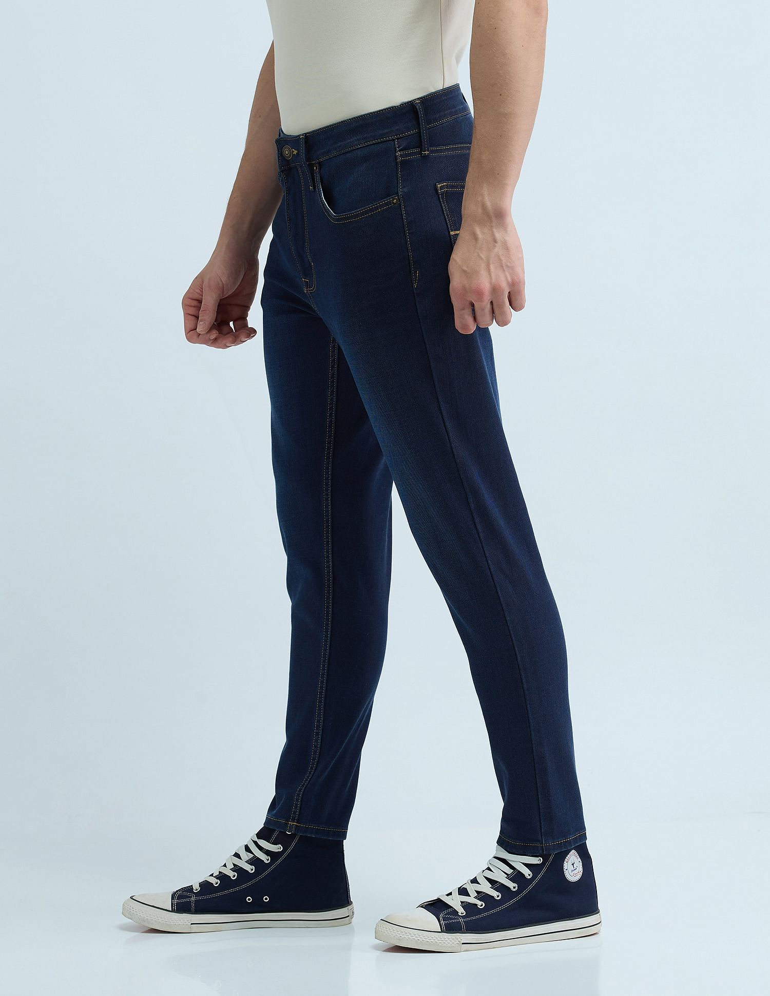 Flying Machine Mankle Relaxed Tapered Drop Crotch Jeans