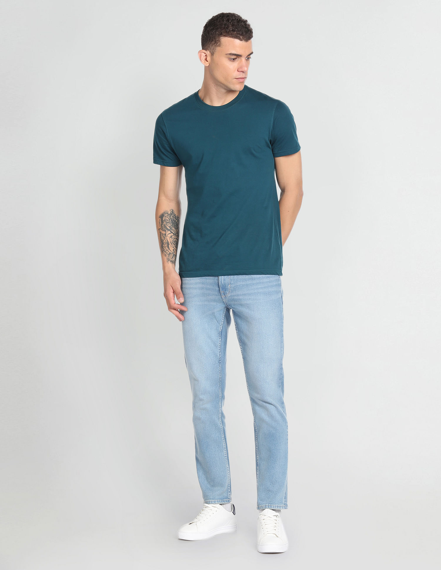 Flying Machine Michael Slim Tapered Stone Wash Jeans