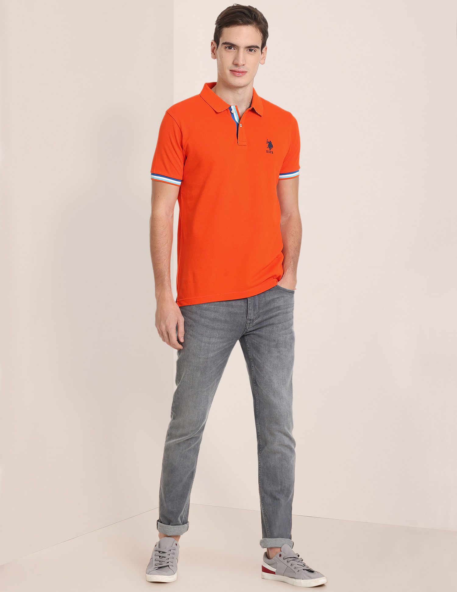 U.S. Polo Assn. Slim Fit Logo Polo Shirt