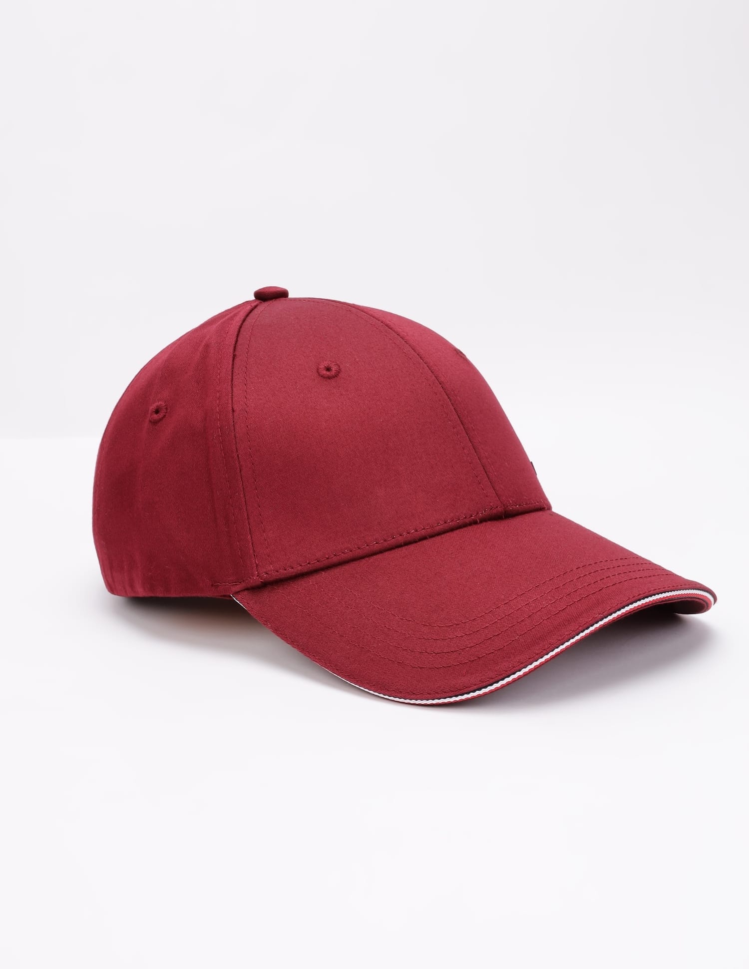 Buy Tommy Hilfiger Solid Red Cotton Baseball Cap