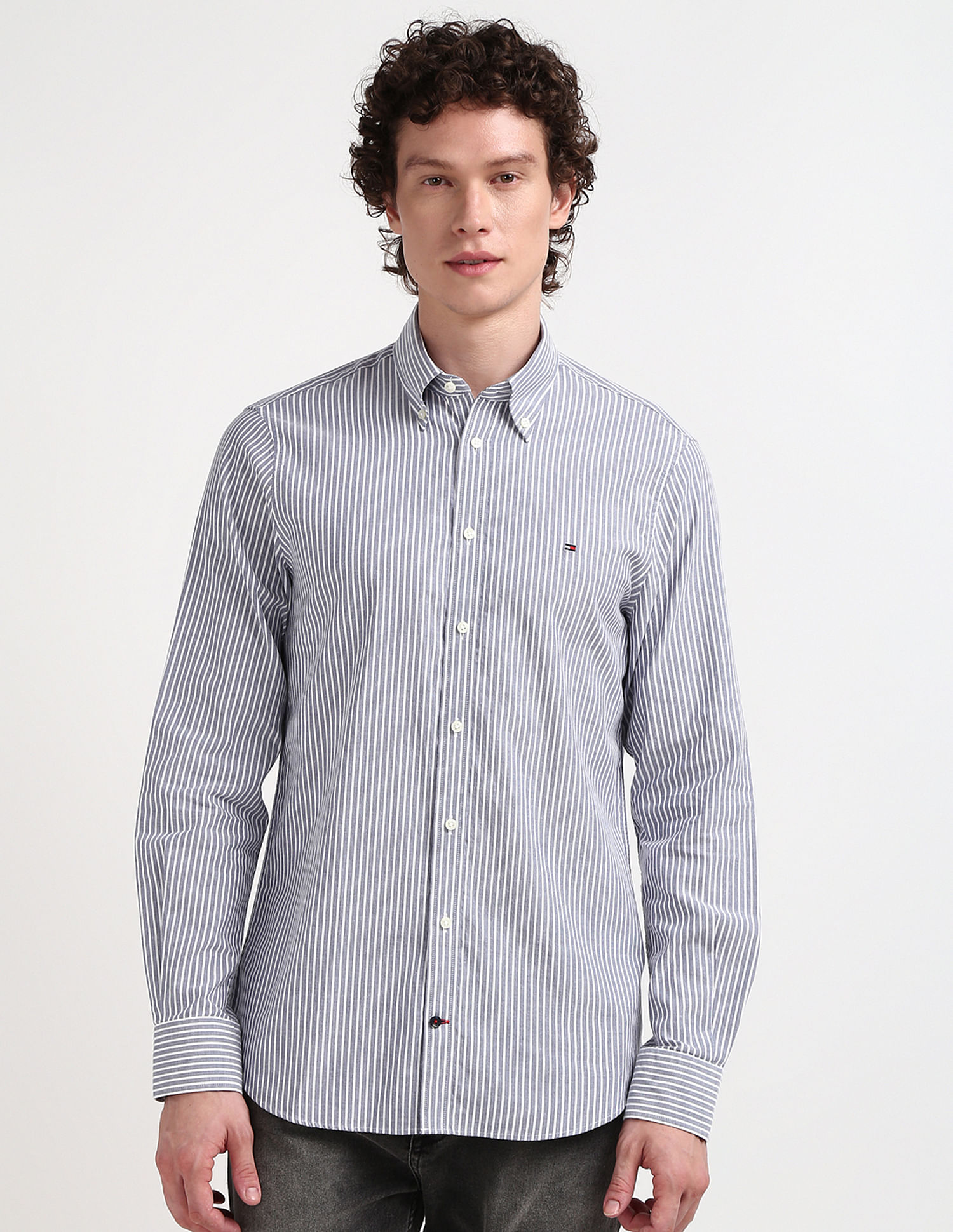 Tommy Hilfiger Vertical Striped Oxford Shirt