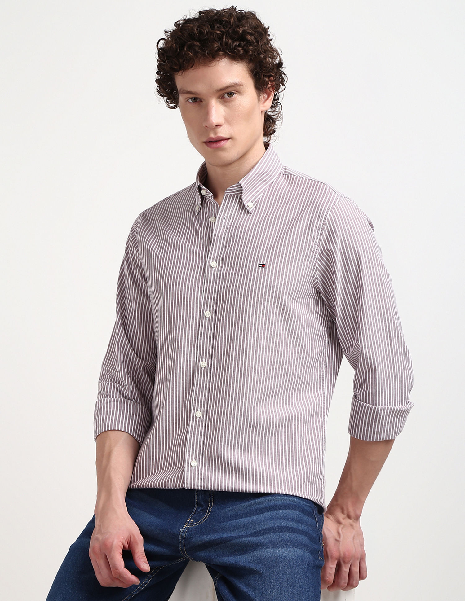 Tommy Hilfiger Vertical Striped Oxford Shirt