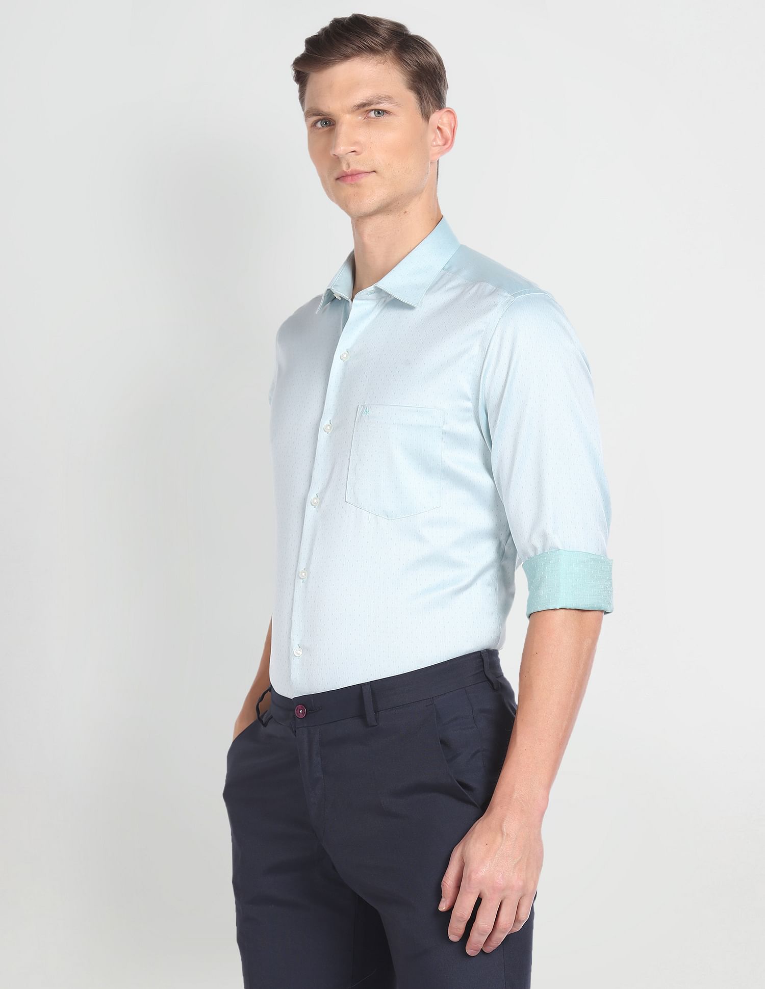 Arrow Self Design Dobby Formal Shirt