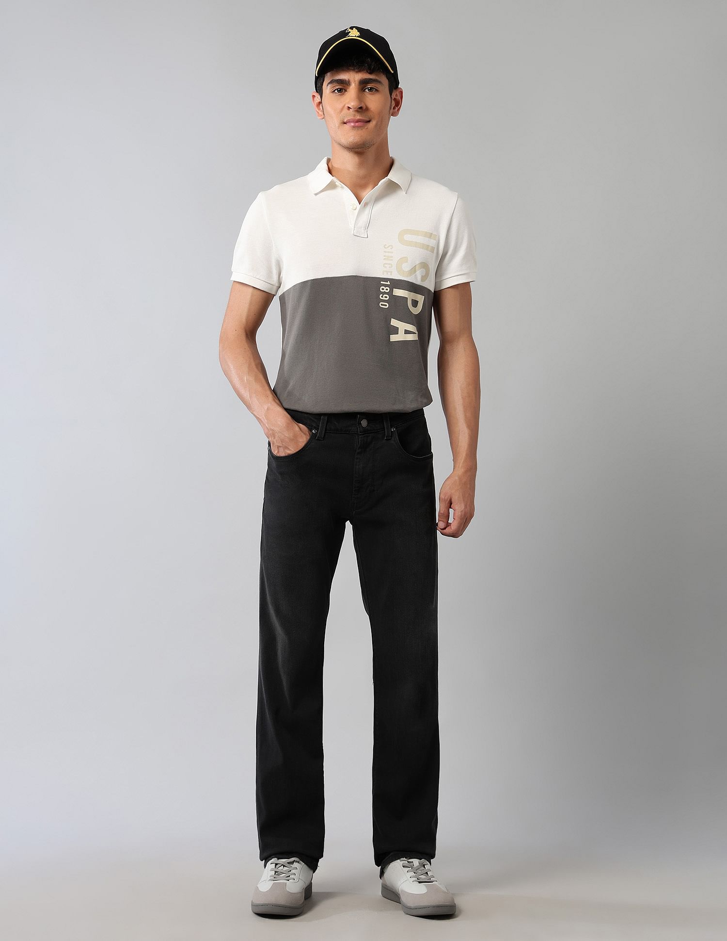 U.S. Polo Assn. Denim Co. Harold Slim Straight Fit Black Jeans