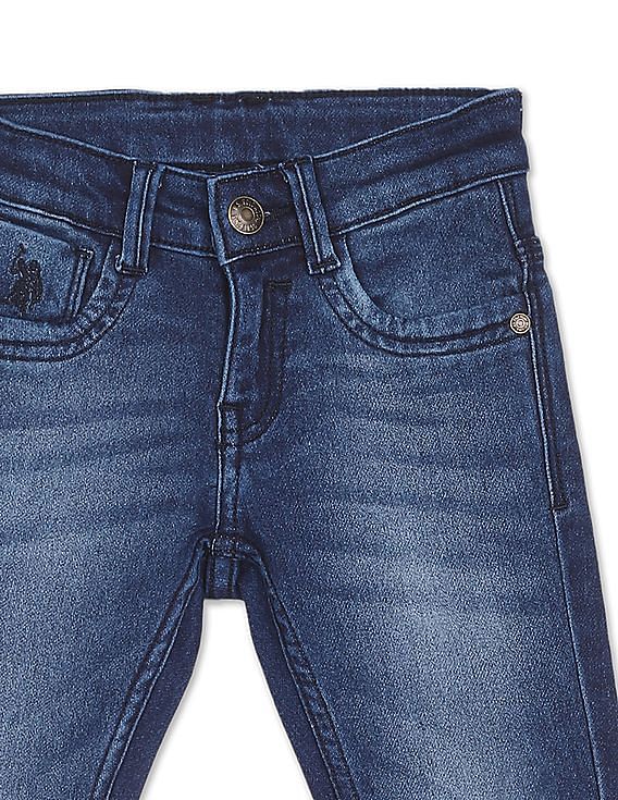 U.S. Polo Assn. Kids Boys Mid Rise Slim Fit Jeans